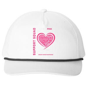 Support Squad Wear Pink Sister Breast Cancer Awareness Fight Snapback Five-Panel Rope Hat