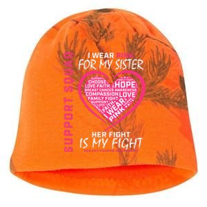 Support Squad Wear Pink Sister Breast Cancer Awareness Fight Kati - Camo Knit Beanie