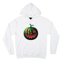 Spooky Summer Watermelon Jack O Lantern Halfway To Halloween Hoodie