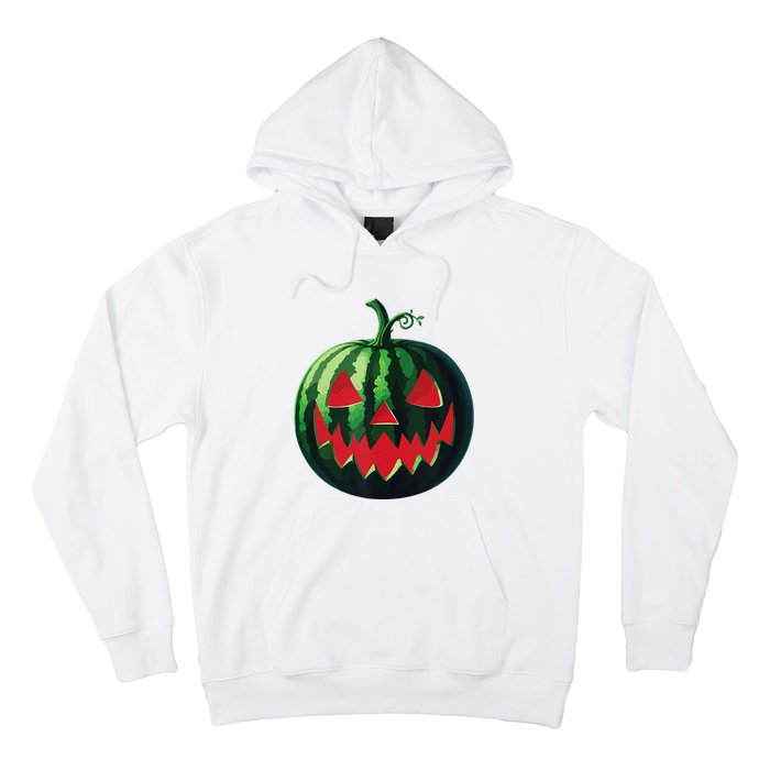 Spooky Summer Watermelon Jack O Lantern Halfway To Halloween Hoodie