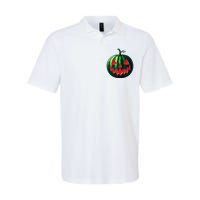 Spooky Summer Watermelon Jack O Lantern Halfway To Halloween Softstyle Adult Sport Polo