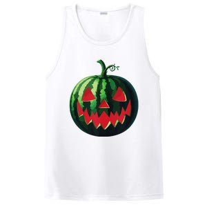 Spooky Summer Watermelon Jack O Lantern Halfway To Halloween PosiCharge Competitor Tank