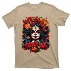 Sugar Skull Women De Los Muertos La Catrina Day Of The Dead T-Shirt