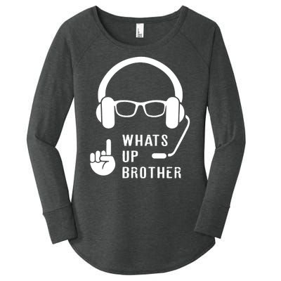 Sketch Streamer Whats Up Brother Women's Perfect Tri Tunic Long Sleeve Shirt