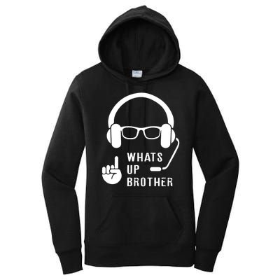 Sketch Streamer Whats Up Brother Women's Pullover Hoodie