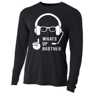 Sketch Streamer Whats Up Brother Cooling Performance Long Sleeve Crew