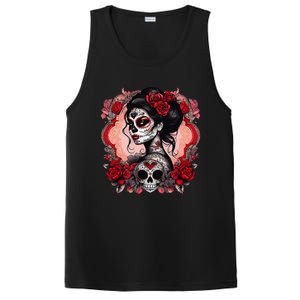 Sugar Skull Women De Los Muertos La Catrina Day Of The Dead PosiCharge Competitor Tank