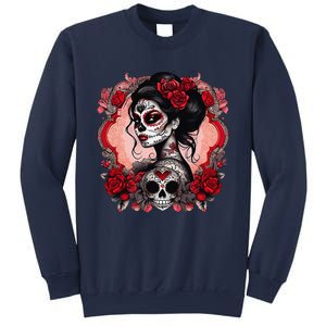 Sugar Skull Women De Los Muertos La Catrina Day Of The Dead Sweatshirt