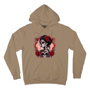 Sugar Skull Women De Los Muertos La Catrina Day Of The Dead Hoodie