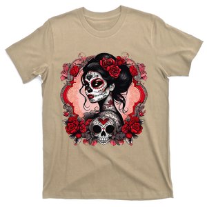 Sugar Skull Women De Los Muertos La Catrina Day Of The Dead T-Shirt