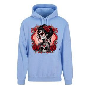 Sugar Skull Women De Los Muertos La Catrina Day Of The Dead Unisex Surf Hoodie