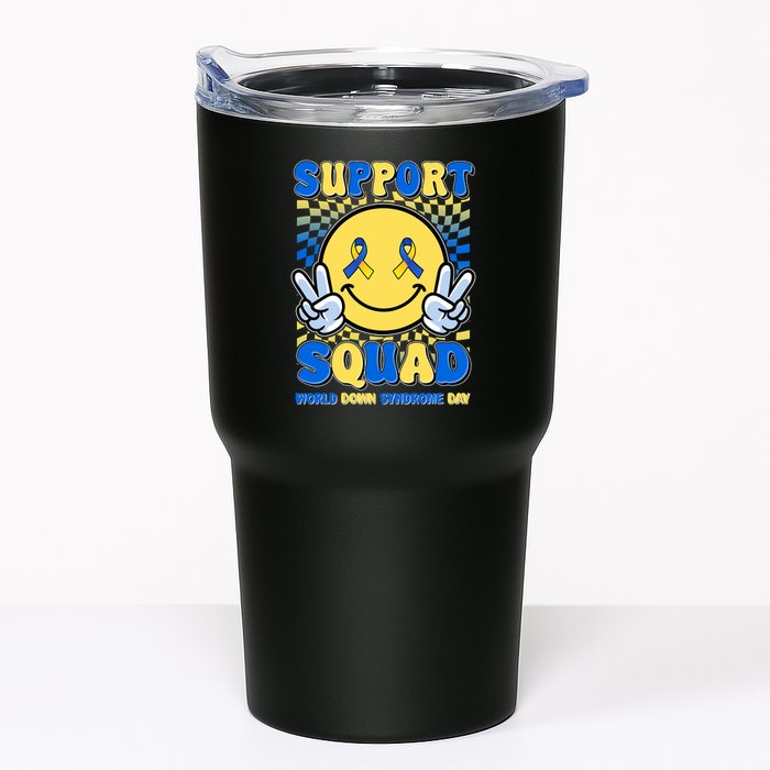 Support Squad World Down Syndrome Day Retro Smiley Emoji Tumbler