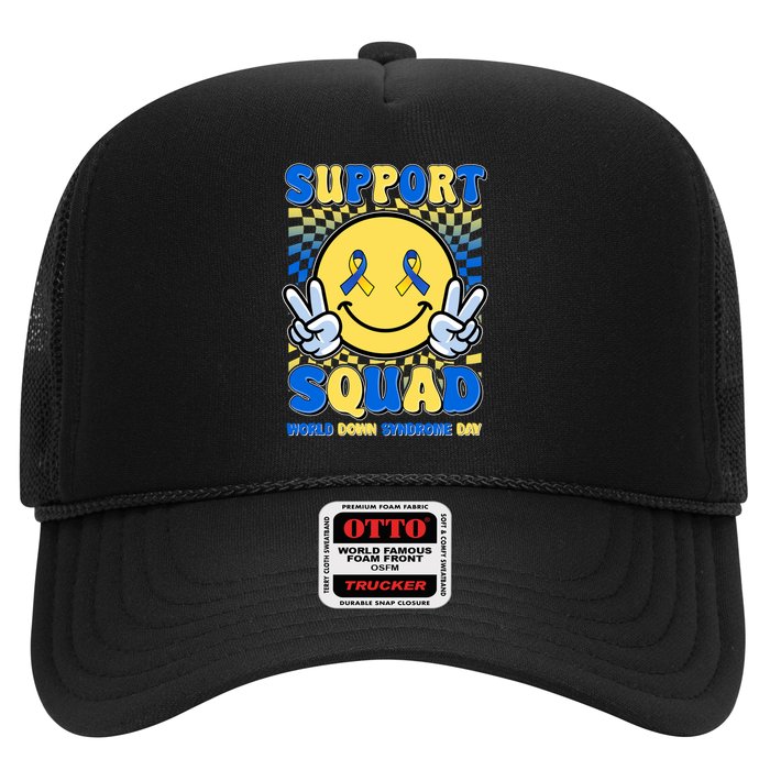 Support Squad World Down Syndrome Day Retro Smiley Emoji Hat