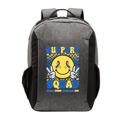 Support Squad World Down Syndrome Day Retro Smiley Emoji Vector Backpack