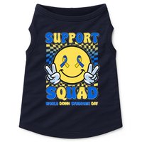 Support Squad World Down Syndrome Day Retro Smiley Emoji Doggie Tank