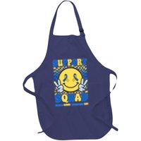 Support Squad World Down Syndrome Day Retro Smiley Emoji Apron