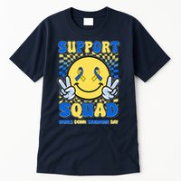 Support Squad World Down Syndrome Day Retro Smiley Emoji Tall T-Shirt