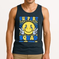 Support Squad World Down Syndrome Day Retro Smiley Emoji Tank Top