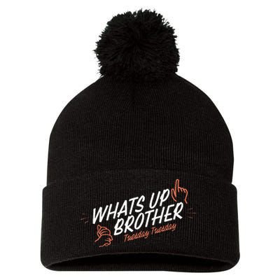 Sketch Streamer Whats Up Brother Tuesday Pom Pom 12in Knit Beanie