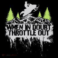 Snowmobile Sled When In Doubt Throttle Out Winter Sports  Flexfit Unipanel Trucker Cap