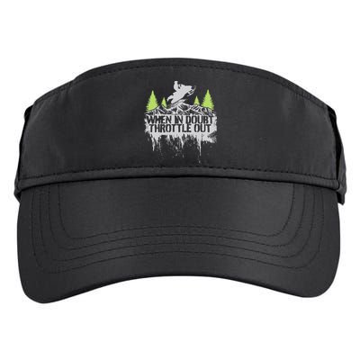 Snowmobile Sled When In Doubt Throttle Out Winter Sports  Adult Drive Performance Visor