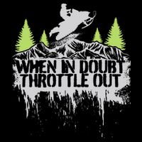 Snowmobile Sled When In Doubt Throttle Out Winter Sports  Bucket Hat