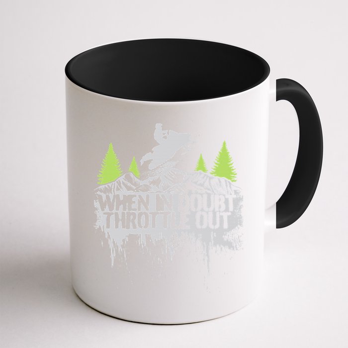 Snowmobile Sled When In Doubt Throttle Out Winter Sports  Mug