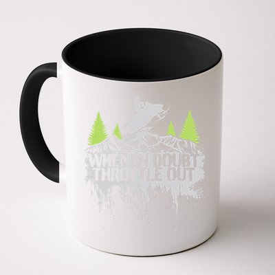Snowmobile Sled When In Doubt Throttle Out Winter Sports  Mug