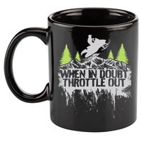 Snowmobile Sled When In Doubt Throttle Out Winter Sports  11oz C Handle Ceramic Mug
