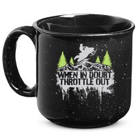 Snowmobile Sled When In Doubt Throttle Out Winter Sports  15oz Campfire Ceramic Mug