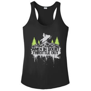 Snowmobile Sled When In Doubt Throttle Out Winter Sports  Ladies PosiCharge Competitor Racerback Tank