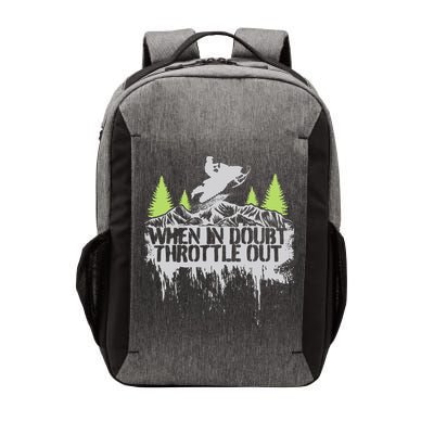 Snowmobile Sled When In Doubt Throttle Out Winter Sports  Vector Backpack