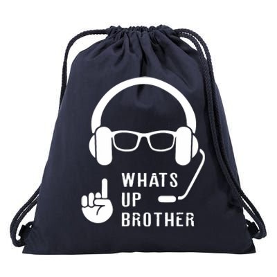 Sketch Streamer Whats Up Brother Drawstring Bag