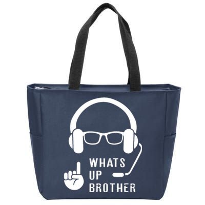 Sketch Streamer Whats Up Brother Zip Tote Bag