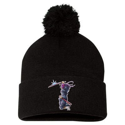 Swordplay Pom Pom 12in Knit Beanie