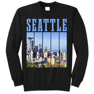 Seattle Skyline Washington Vintage Pride Sweatshirt