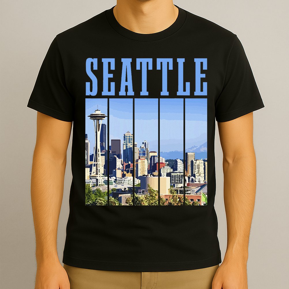 Seattle Skyline Washington Vintage Pride T-Shirt