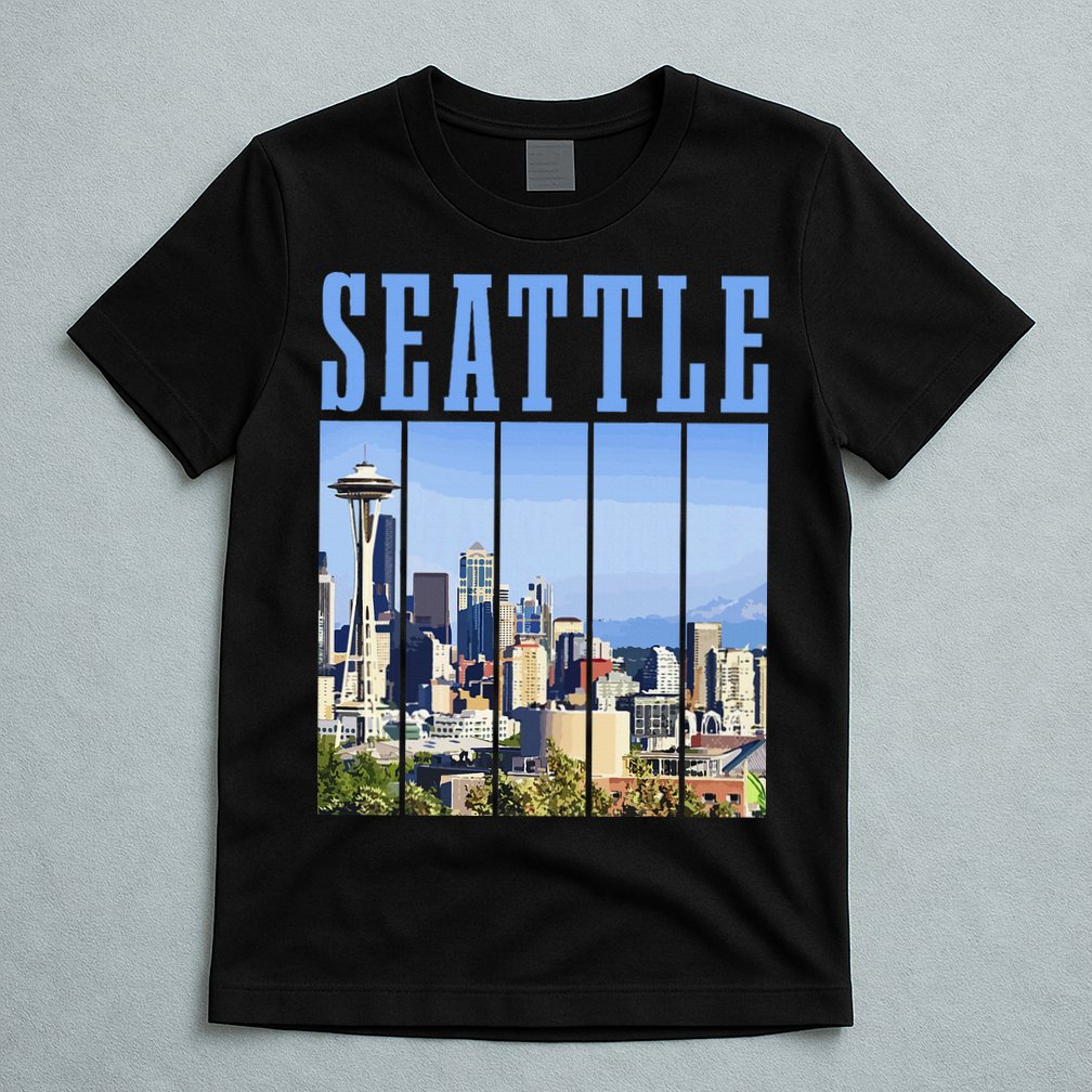 Seattle Skyline Washington Vintage Pride T-Shirt