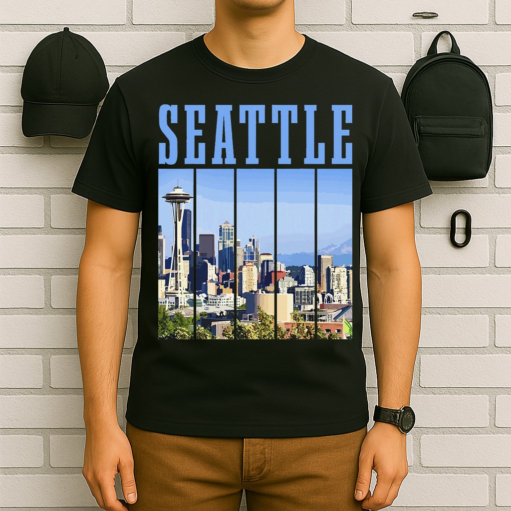 Seattle Skyline Washington Vintage Pride T-Shirt