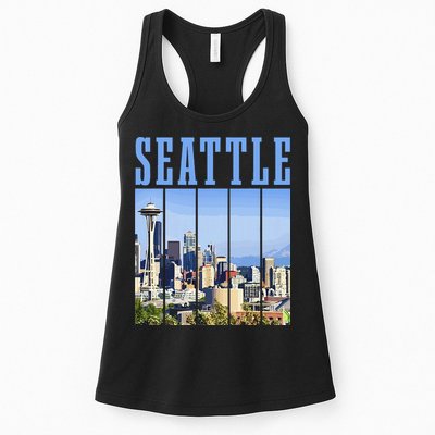 Seattle Skyline Washington Vintage Pride Womens Tank Top