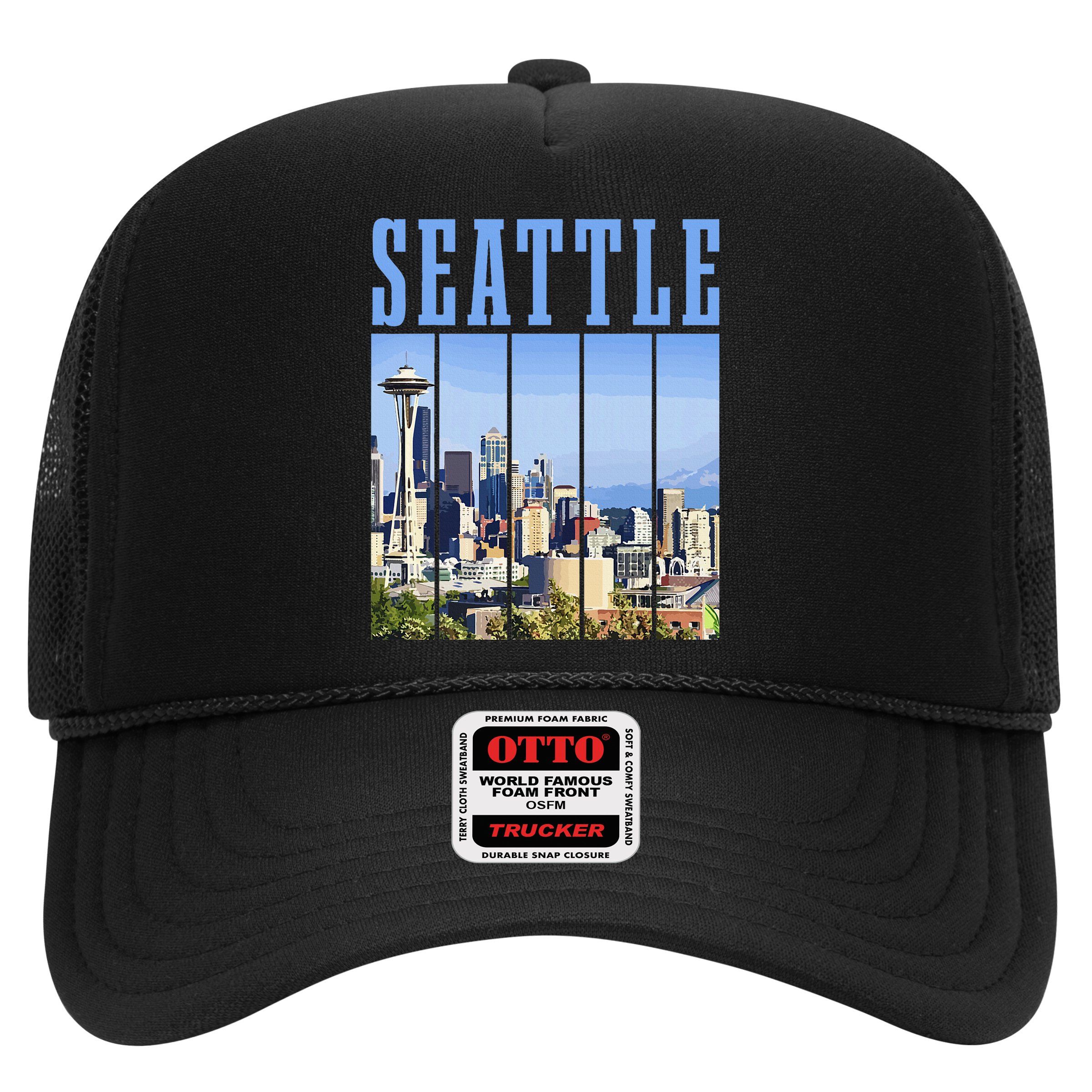 Seattle Skyline Washington Vintage Pride Hat
