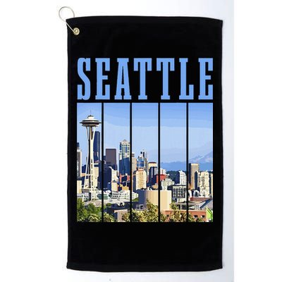 Seattle Skyline Washington Vintage Pride Golf Towel