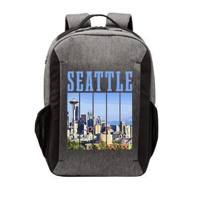 Seattle Skyline Washington Vintage Pride Vector Backpack