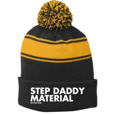Shannon Sharpe Wearing Step Daddy Material Stripe Pom Pom Beanie