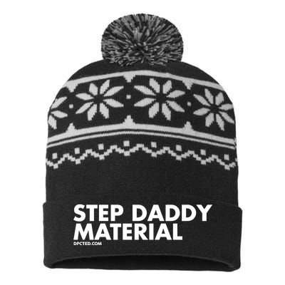 Shannon Sharpe Wearing Step Daddy Material USA-Made Snowflake Beanie