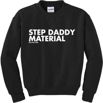 Shannon Sharpe Wearing Step Daddy Material Kids Sweatshirt
