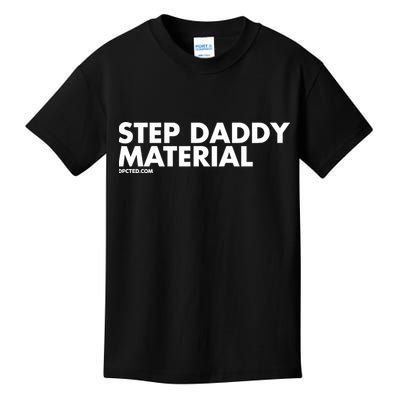 Shannon Sharpe Wearing Step Daddy Material Kids T-Shirt