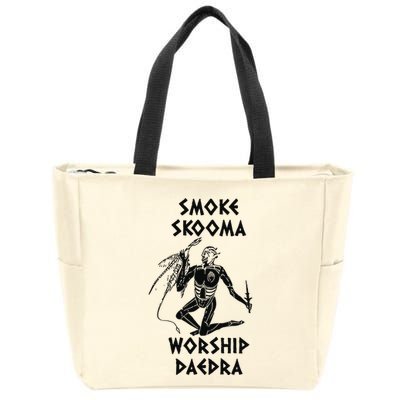 Smoke Skooma Worship Daedra Gamer Heartbeat Zip Tote Bag