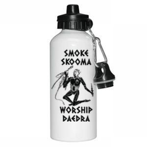 Smoke Skooma Worship Daedra Gamer Heartbeat Aluminum Water Bottle