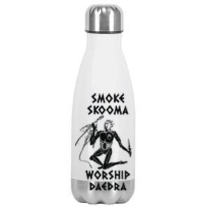 Smoke Skooma Worship Daedra Gamer Heartbeat Stainless Steel Insulated Water Bottle